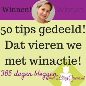 Vijftig blog tips gedeeld op BlogQueen.nl dat is reden voor een feestje.